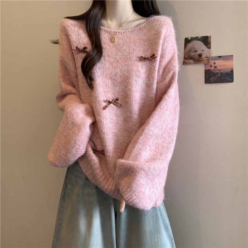 Fashion long sleeve loose sweater for women