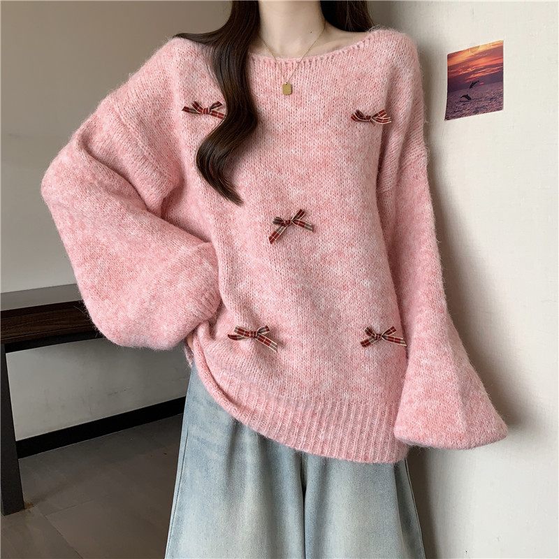 Fashion long sleeve loose sweater for women