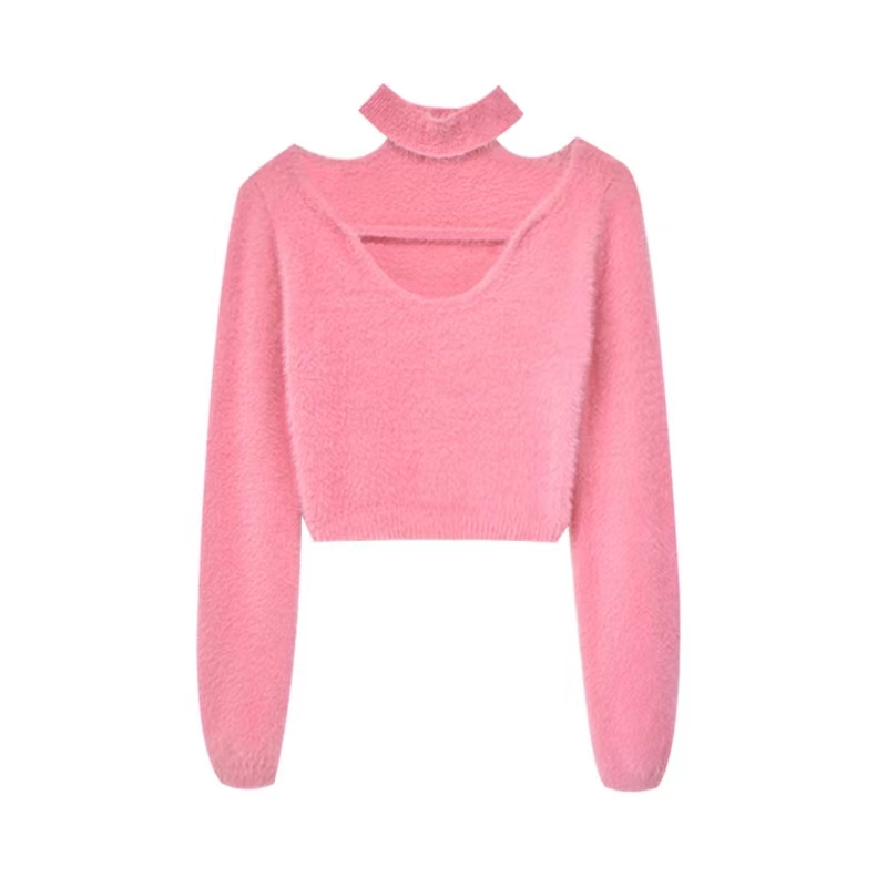 Bottoming mink velvet tops Korean style sweater for women