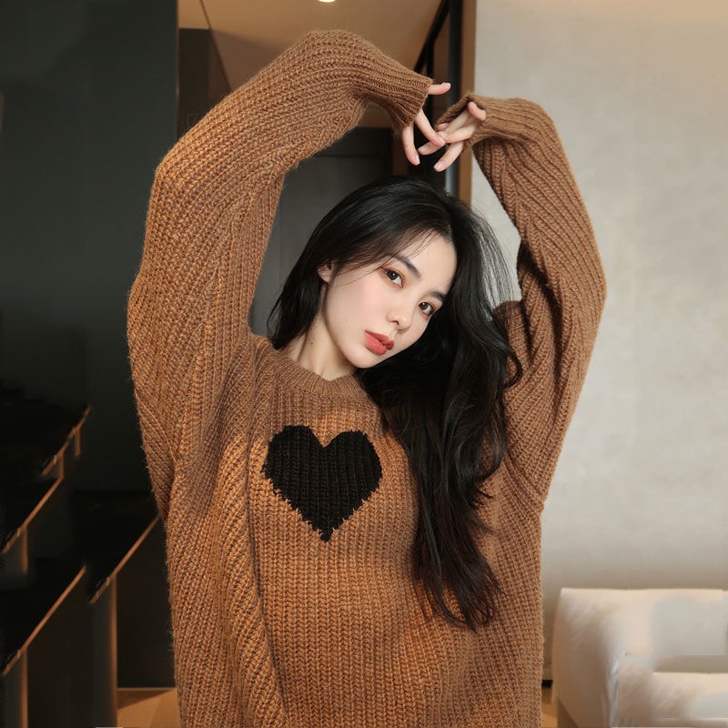 Unique Korean style tops autumn and winter sweater for women