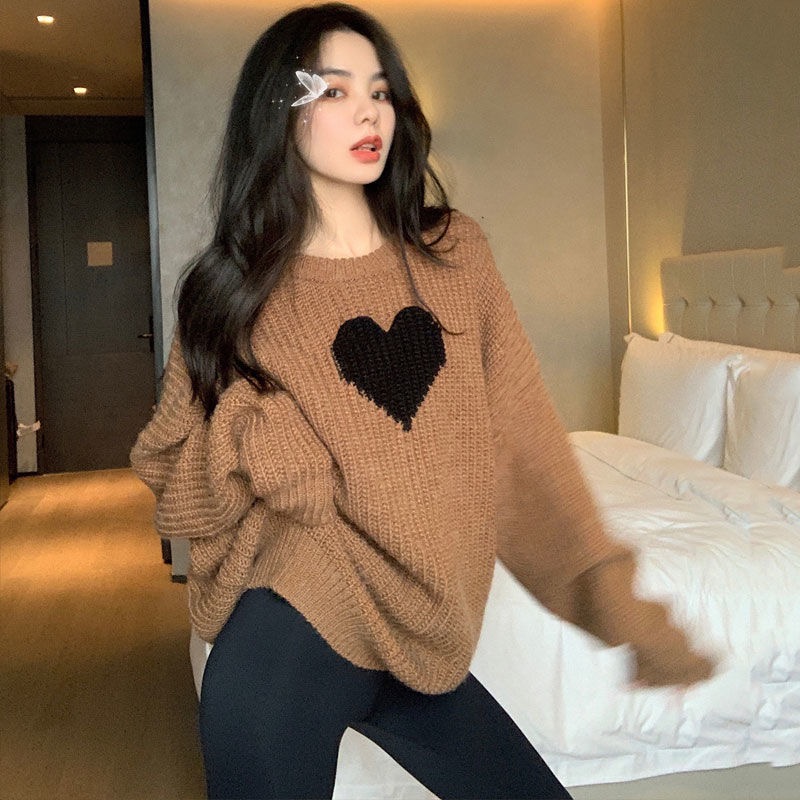 Unique Korean style tops autumn and winter sweater for women