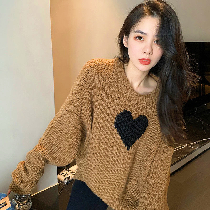 Unique Korean style tops autumn and winter sweater for women