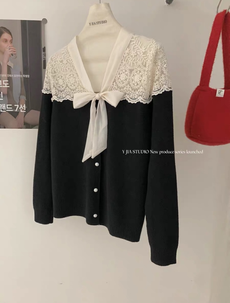 Temperament France style cardigan frenum sweater for women