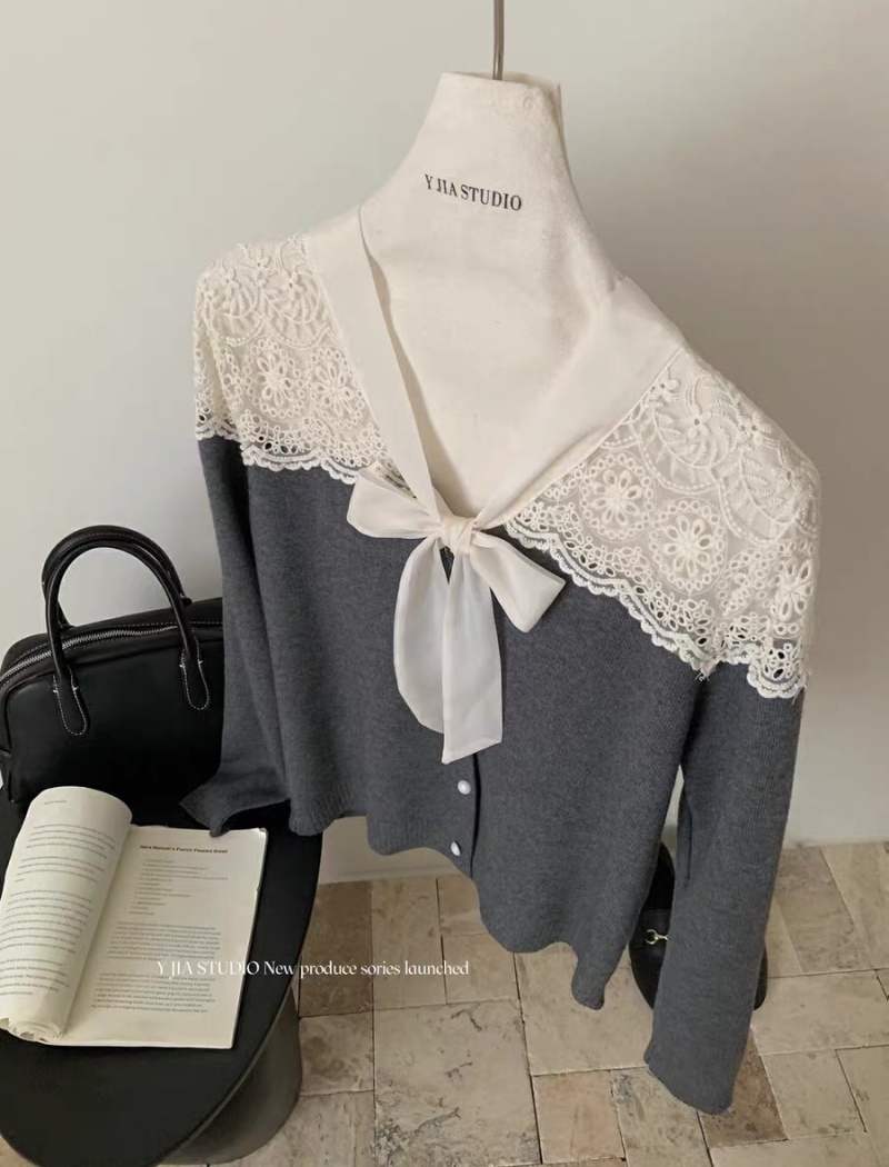 Temperament France style cardigan frenum sweater for women