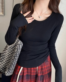 Korean style T-shirt slim bottoming shirt for women