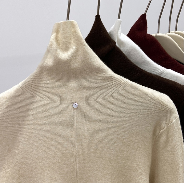 Heap collar long sleeve tops inside the ride sweater