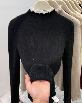 Half high collar sweater bottoming shirt for women