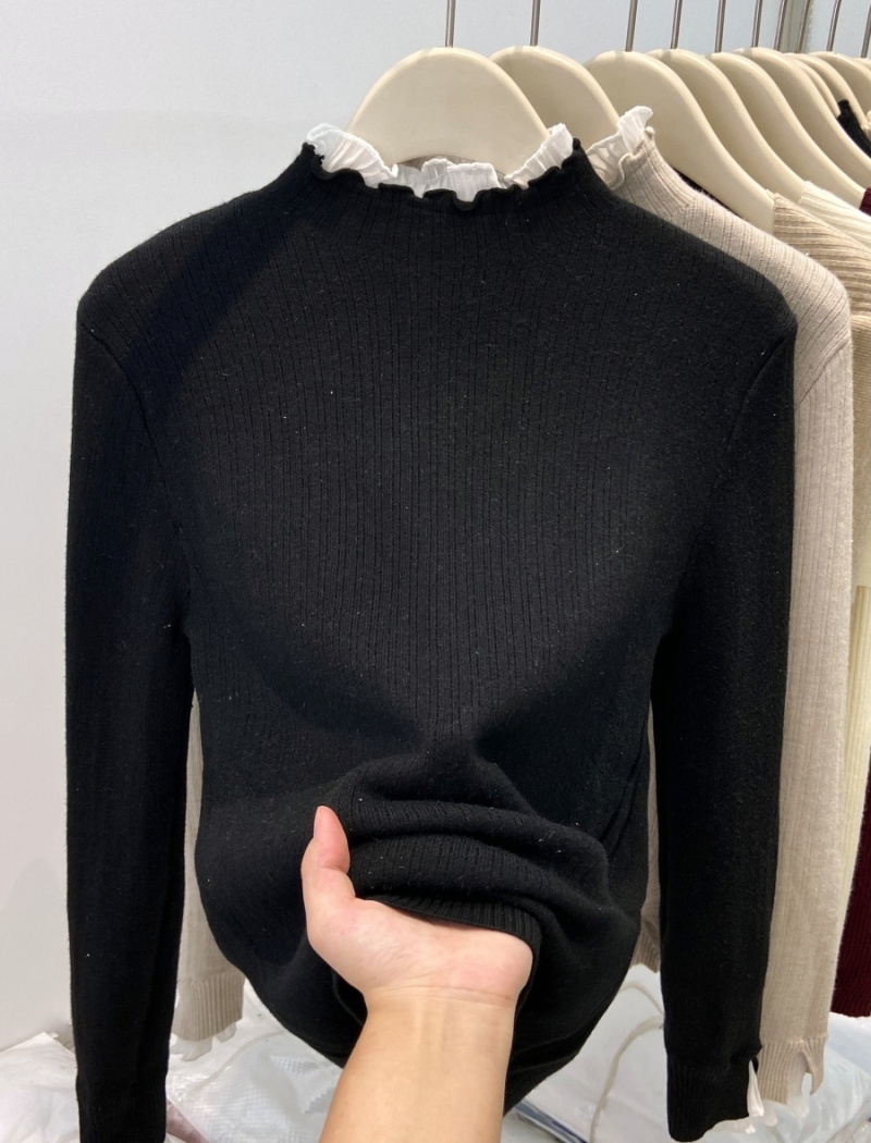 Half high collar sweater bottoming shirt for women