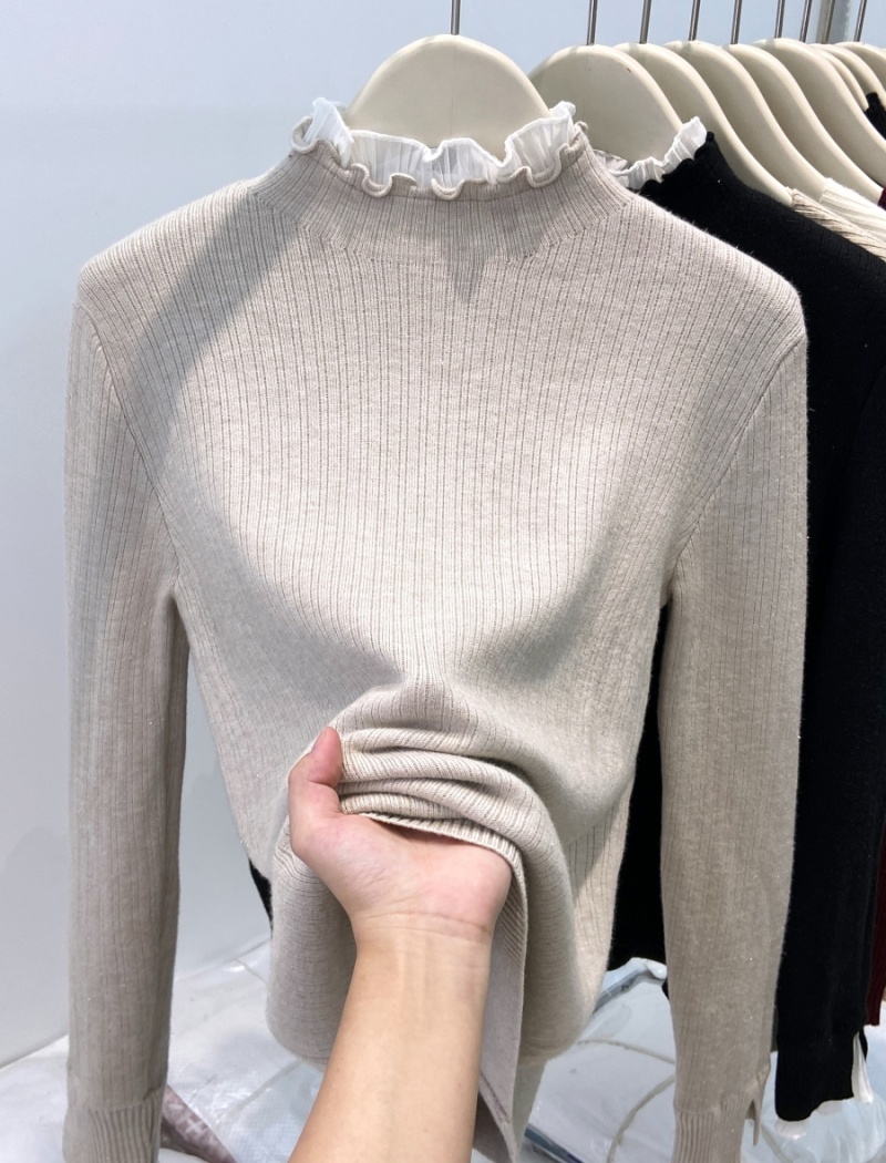 Half high collar sweater bottoming shirt for women