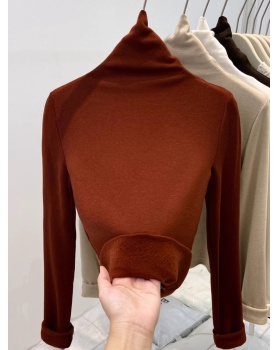 Long sleeve T-shirt heap collar bottoming shirt for women