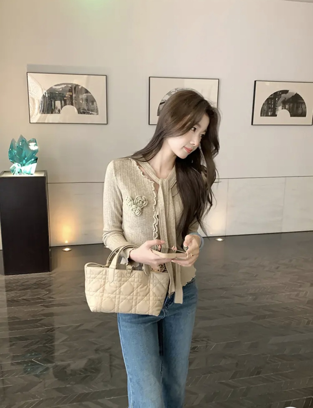 Slim temperament knitwear tender enticement shirts