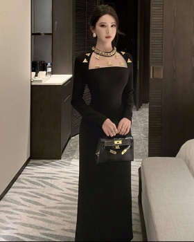 Diamond long formal dress slim ladies dress for women