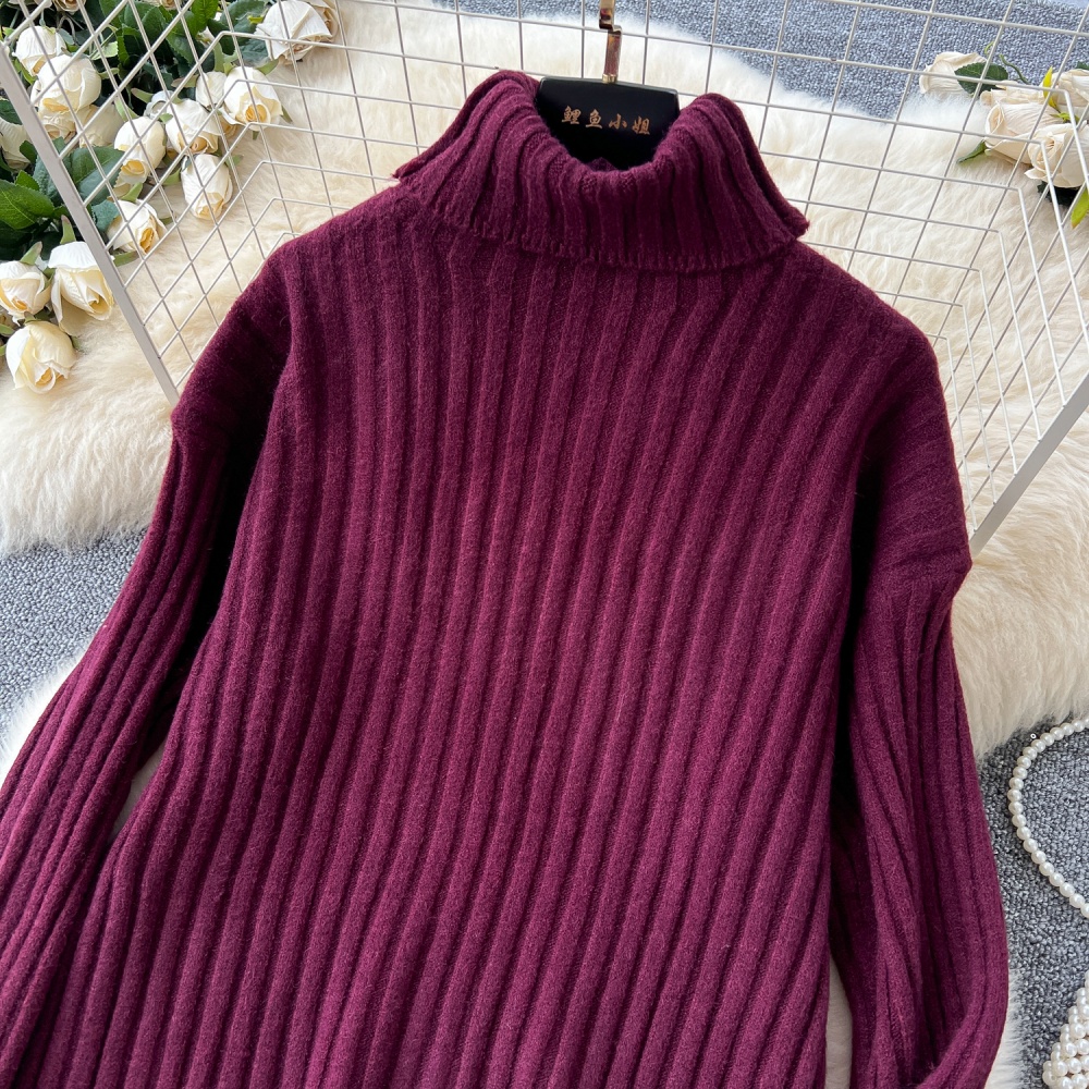 Light luxury pure tops slim all-match sweater for women