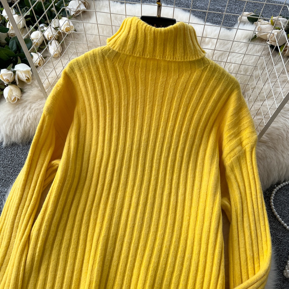 Light luxury pure tops slim all-match sweater for women