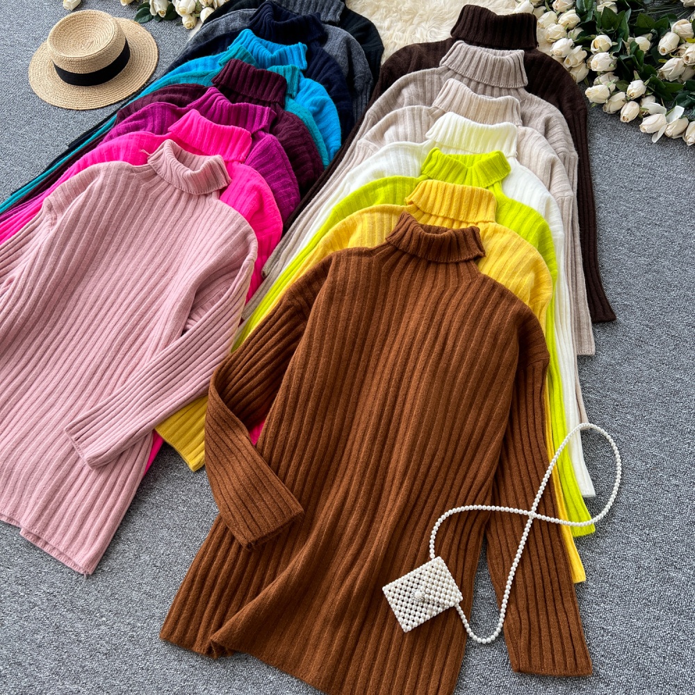 Minimalist slim ladies sweater loose winter temperament tops