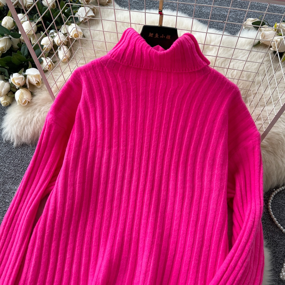 Minimalist slim ladies sweater loose winter temperament tops