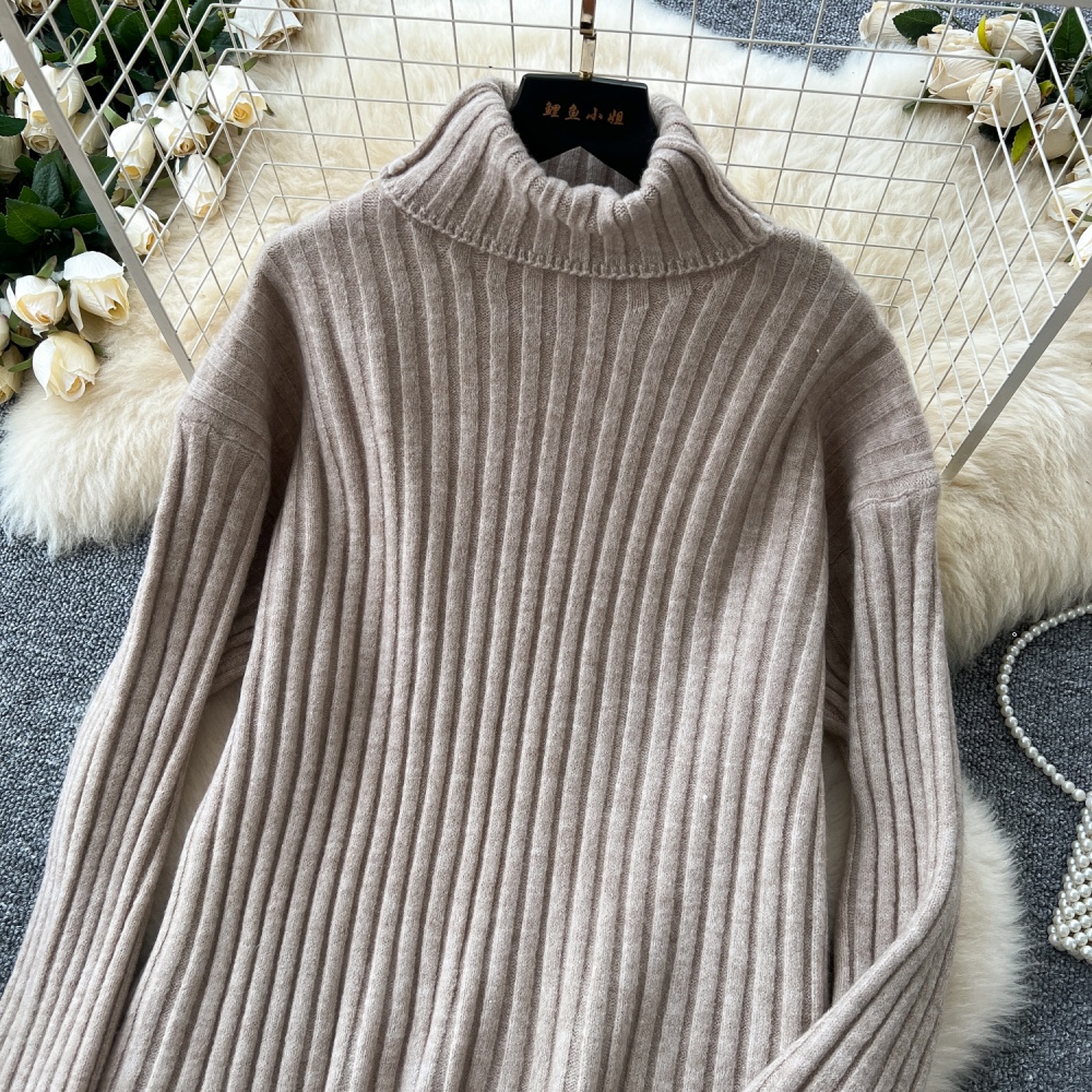 Minimalist slim ladies sweater loose winter temperament tops