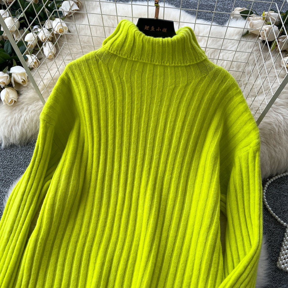 Minimalist slim ladies sweater loose winter temperament tops