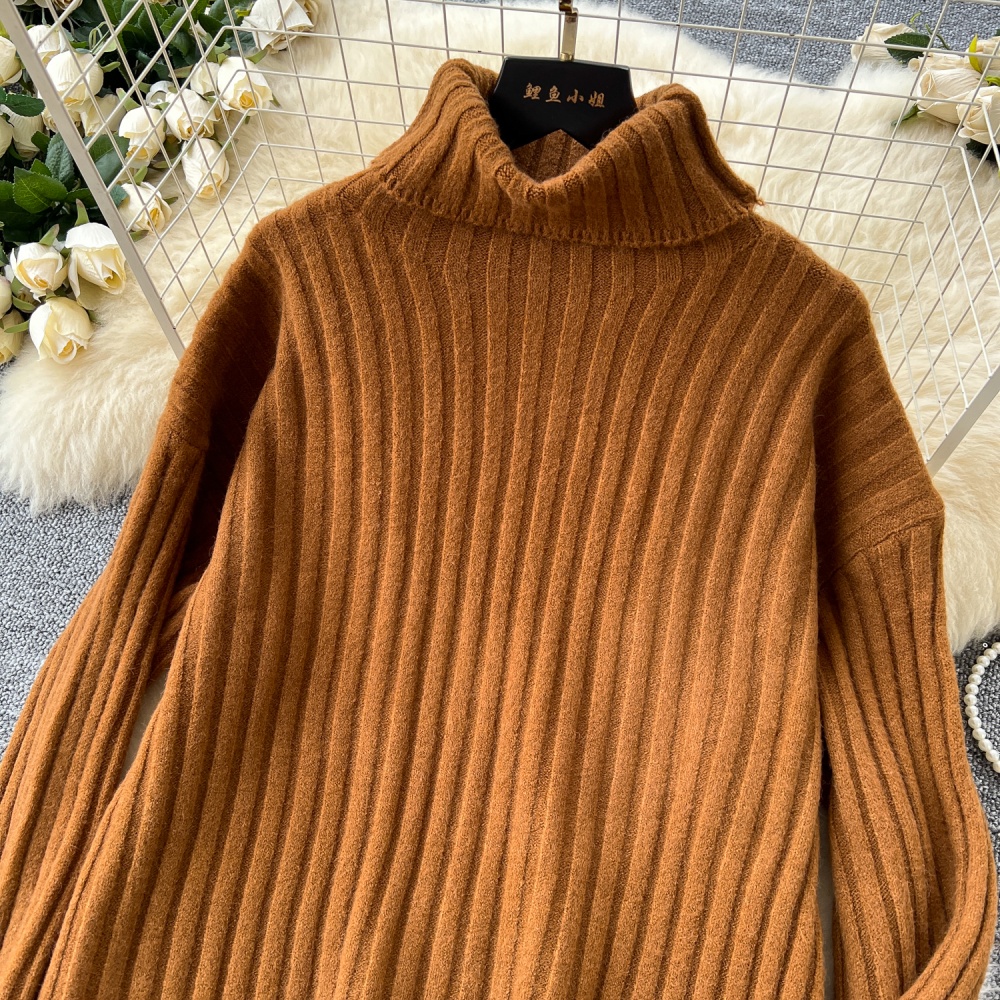 Minimalist slim ladies sweater loose winter temperament tops