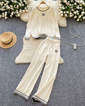 Korean style long pants Casual hoodie a set for women