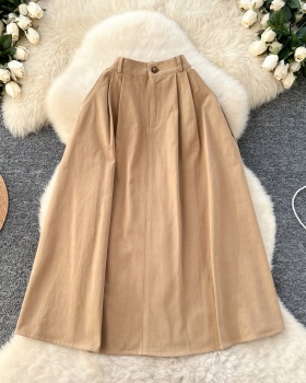 High waist elastic waist autumn and winter skirt