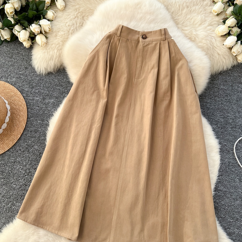 High waist elastic waist autumn and winter skirt