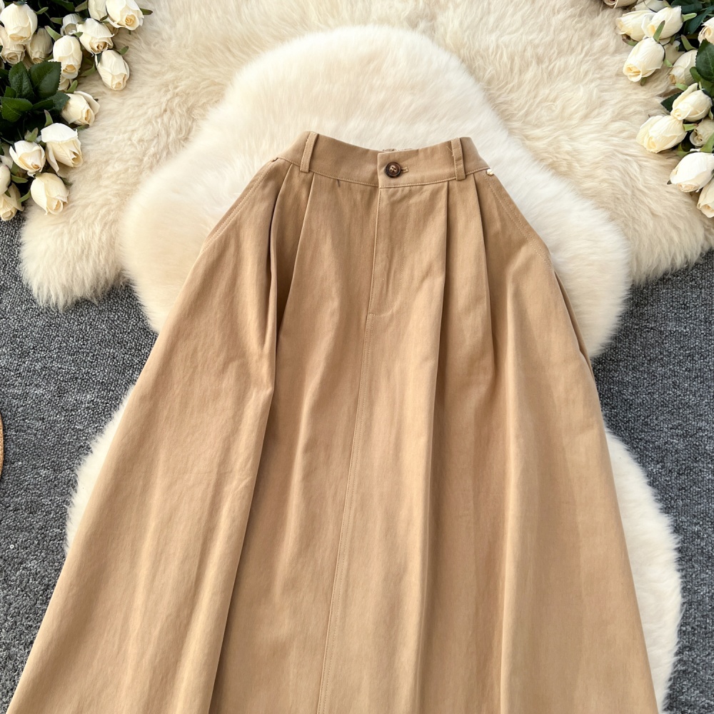 High waist elastic waist autumn and winter skirt