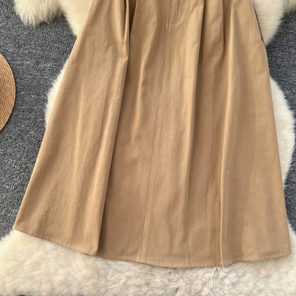 High waist elastic waist autumn and winter skirt