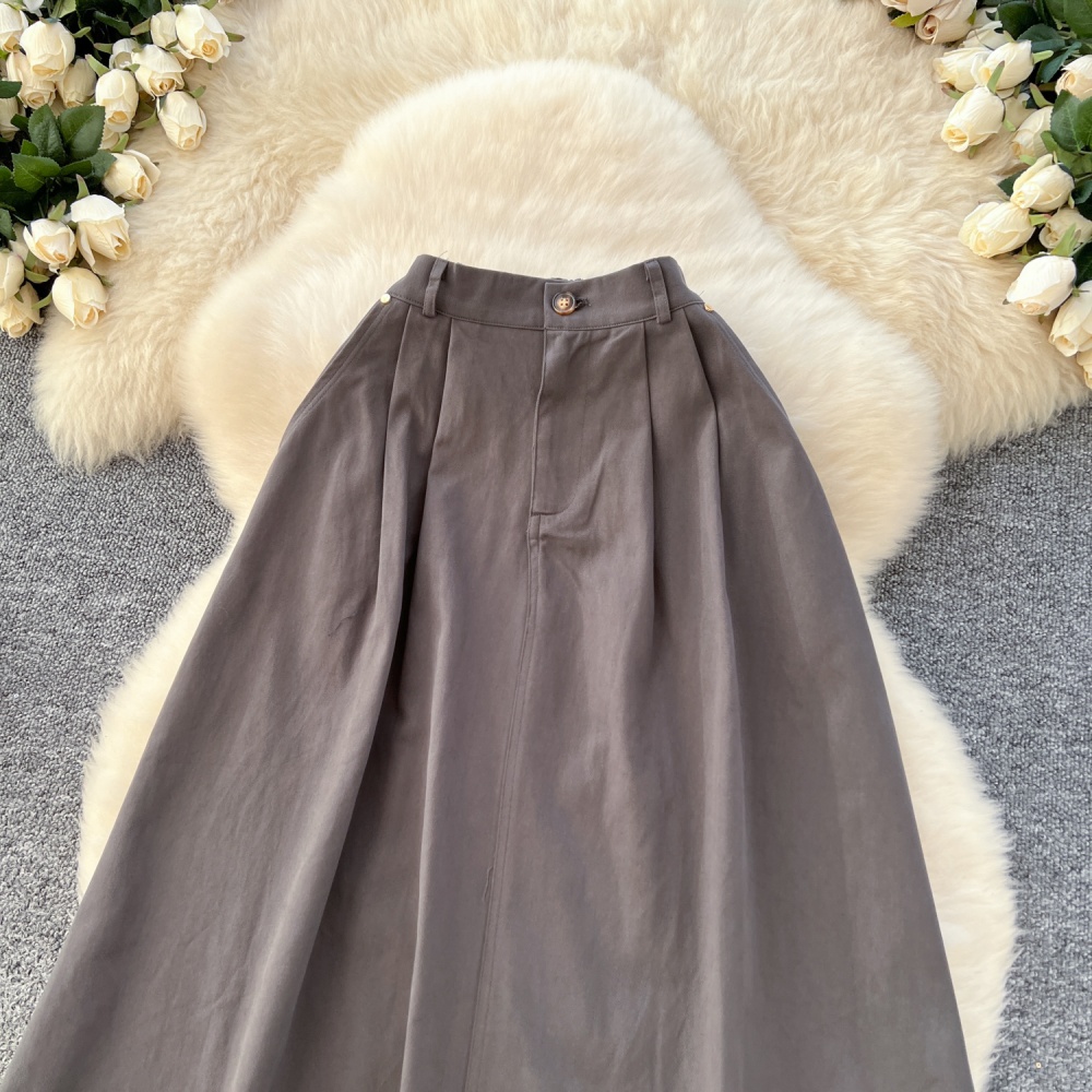 High waist elastic waist autumn and winter skirt