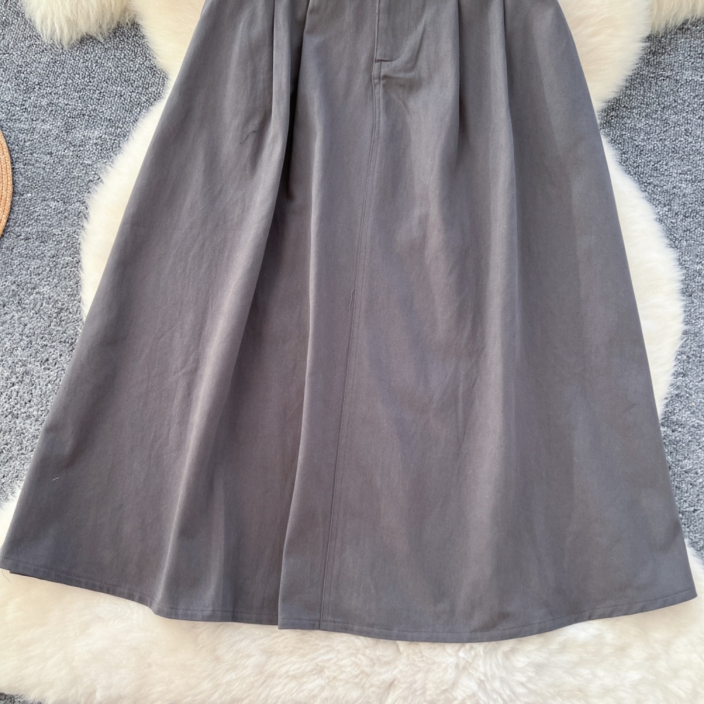 High waist elastic waist autumn and winter skirt