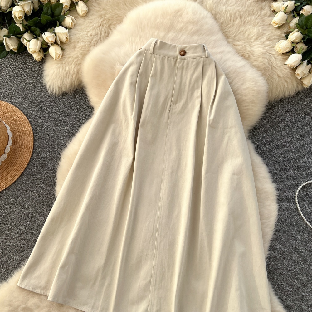 High waist elastic waist autumn and winter skirt