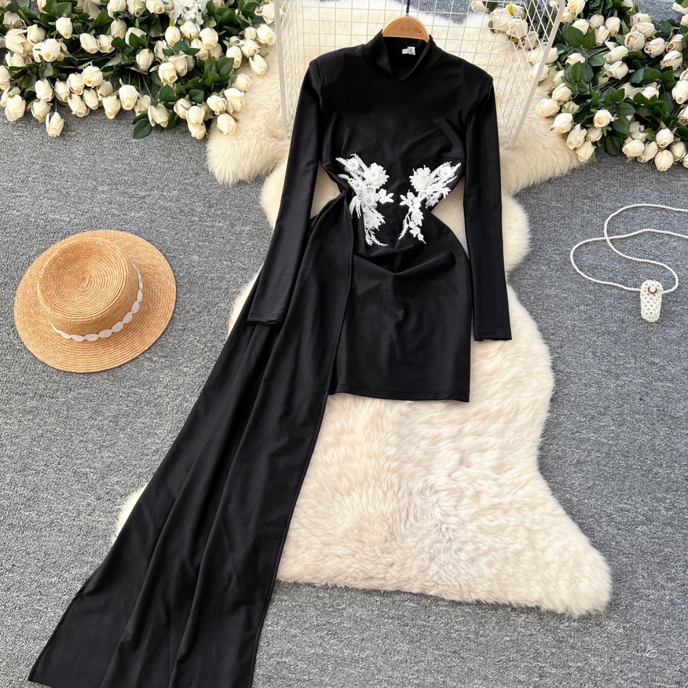 Autumn and winter dress evening dress for women