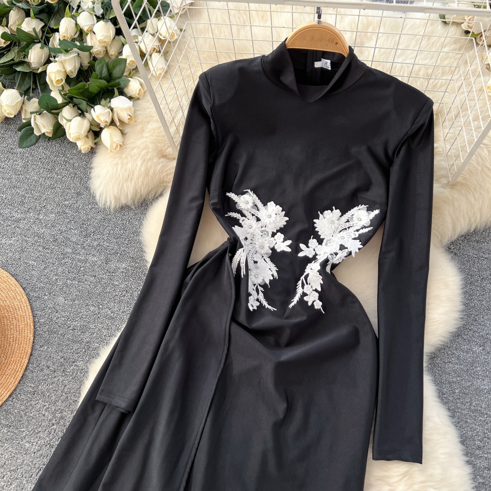 Autumn and winter dress evening dress for women