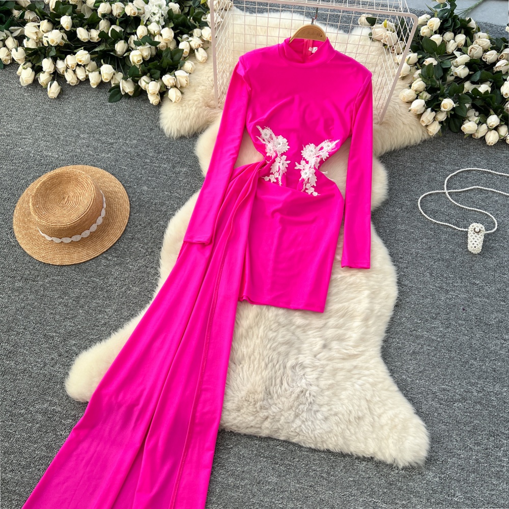 Autumn and winter dress evening dress for women