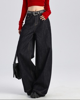 Wide leg high waist straight pants jeans