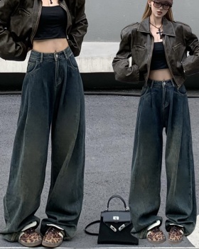 Wide leg mopping loose long pants nine tenths fold pants