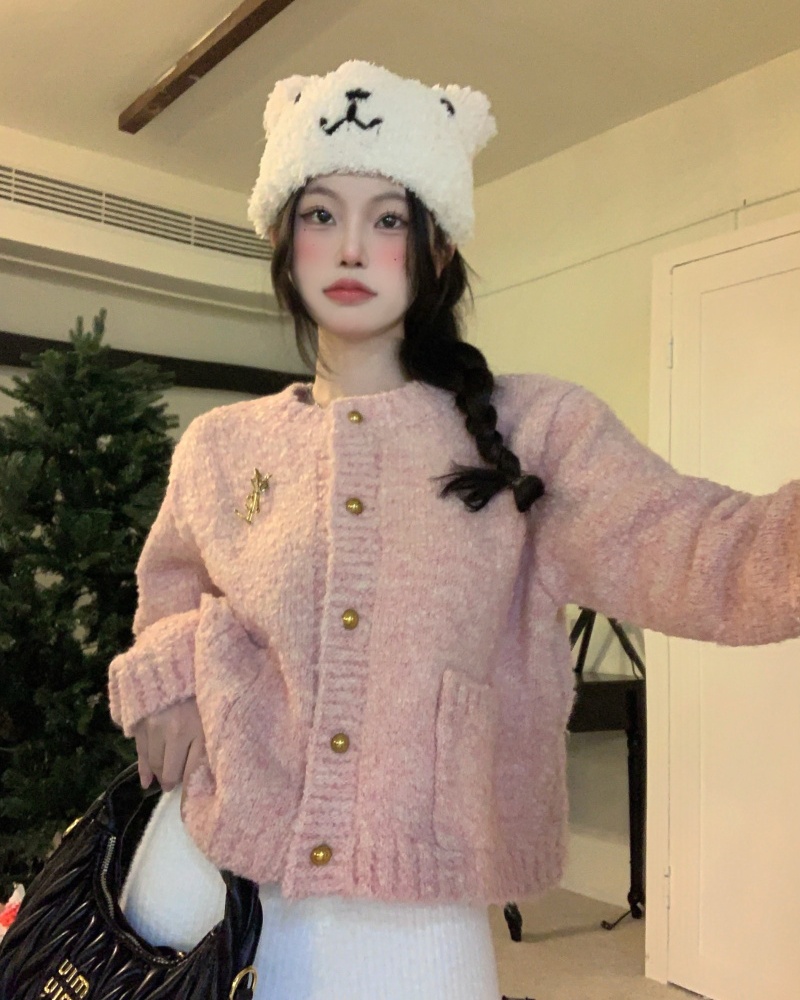 Long sleeve sweater autumn and winter coat for women