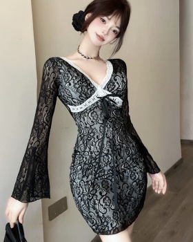 Autumn and winter bottoming T-back sexy dress for women