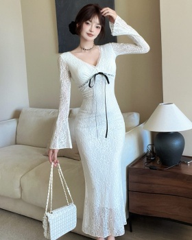 Package hip long dress France style dress for women