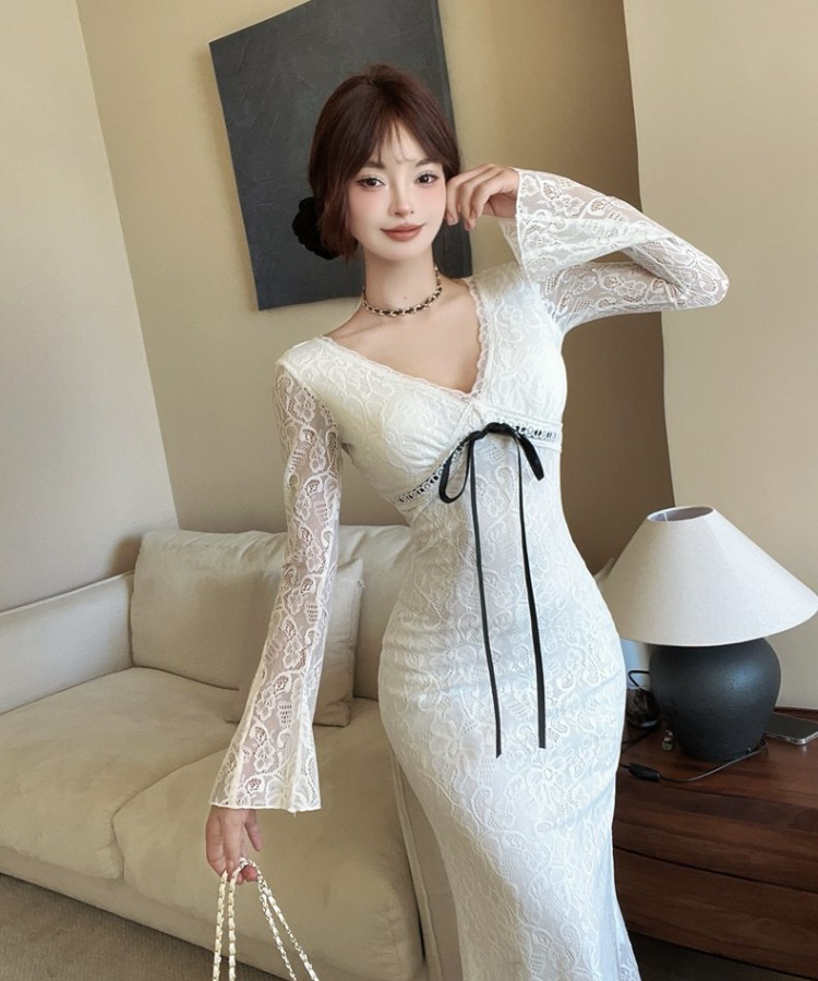 Package hip long dress France style dress for women