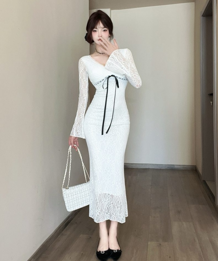 Package hip long dress France style dress for women