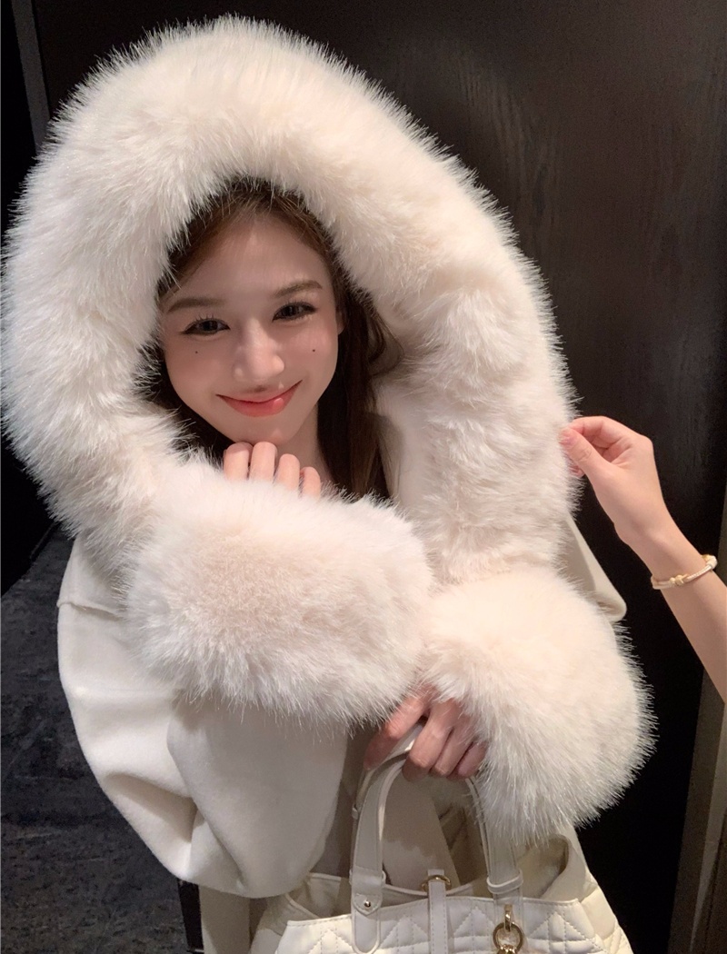 Fashion France style overcoat fox fur fur coat for women