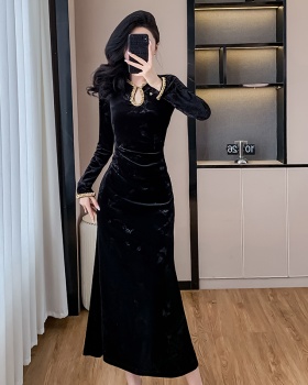 Pinched waist slim dress temperament formal dress