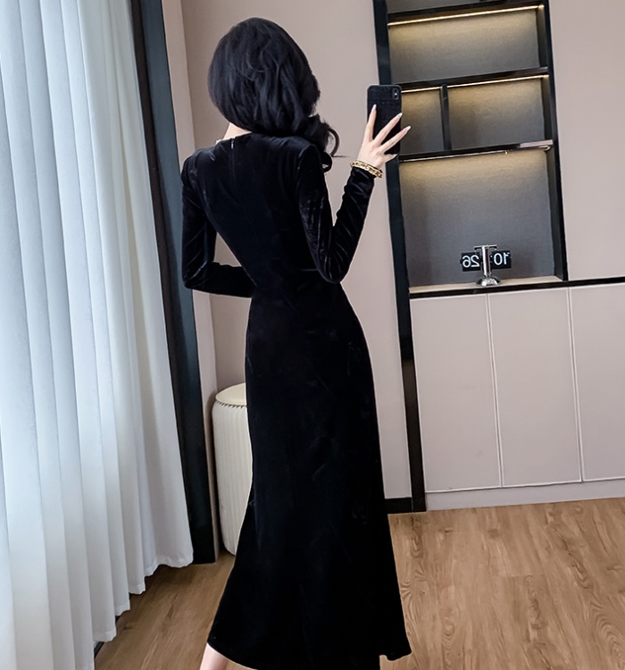 Pinched waist slim dress temperament formal dress