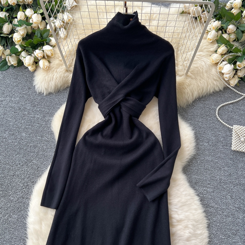 Cross long dress France style dress for women