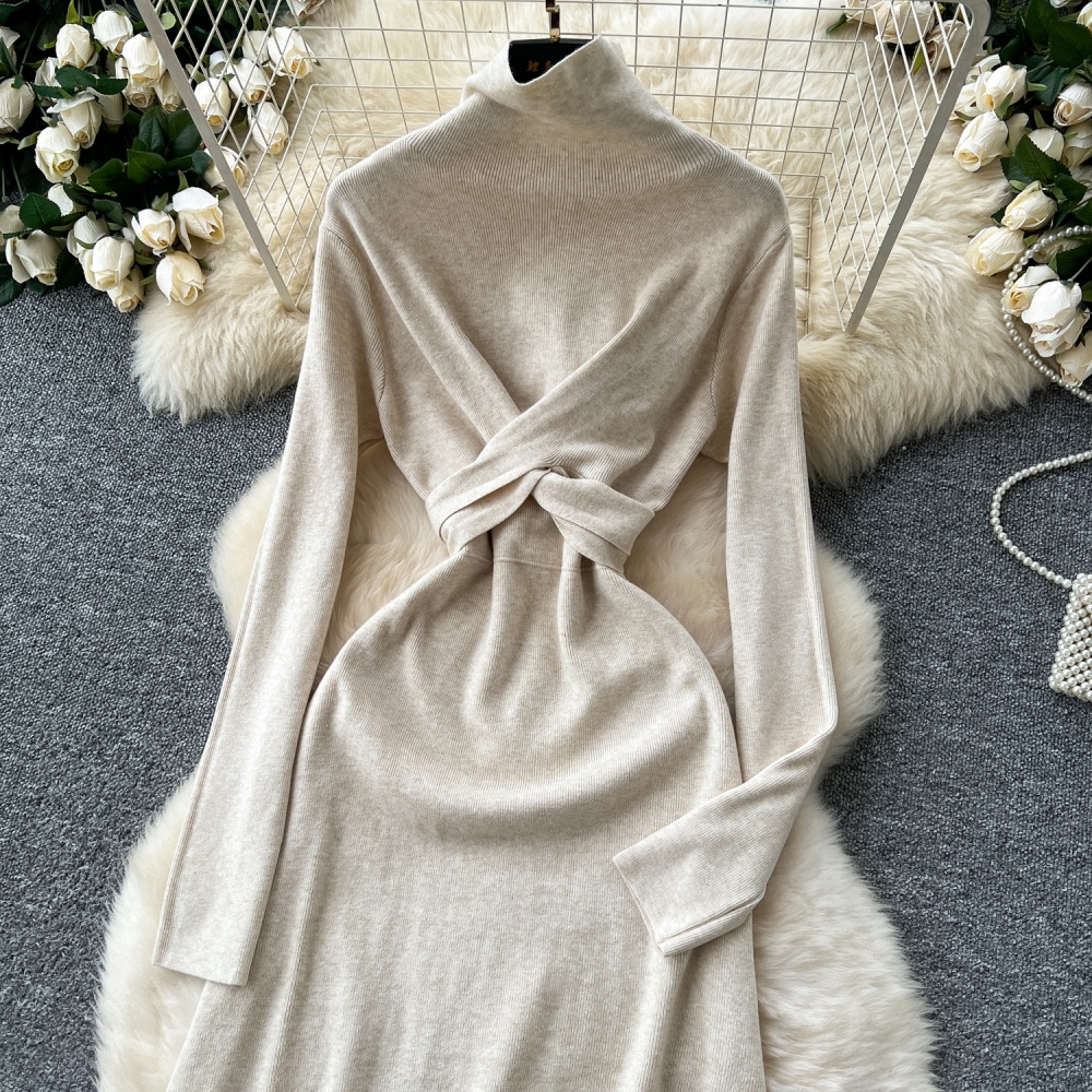 Cross long dress France style dress for women