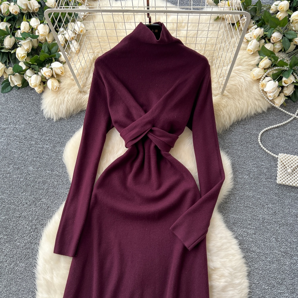 Cross long dress France style dress for women