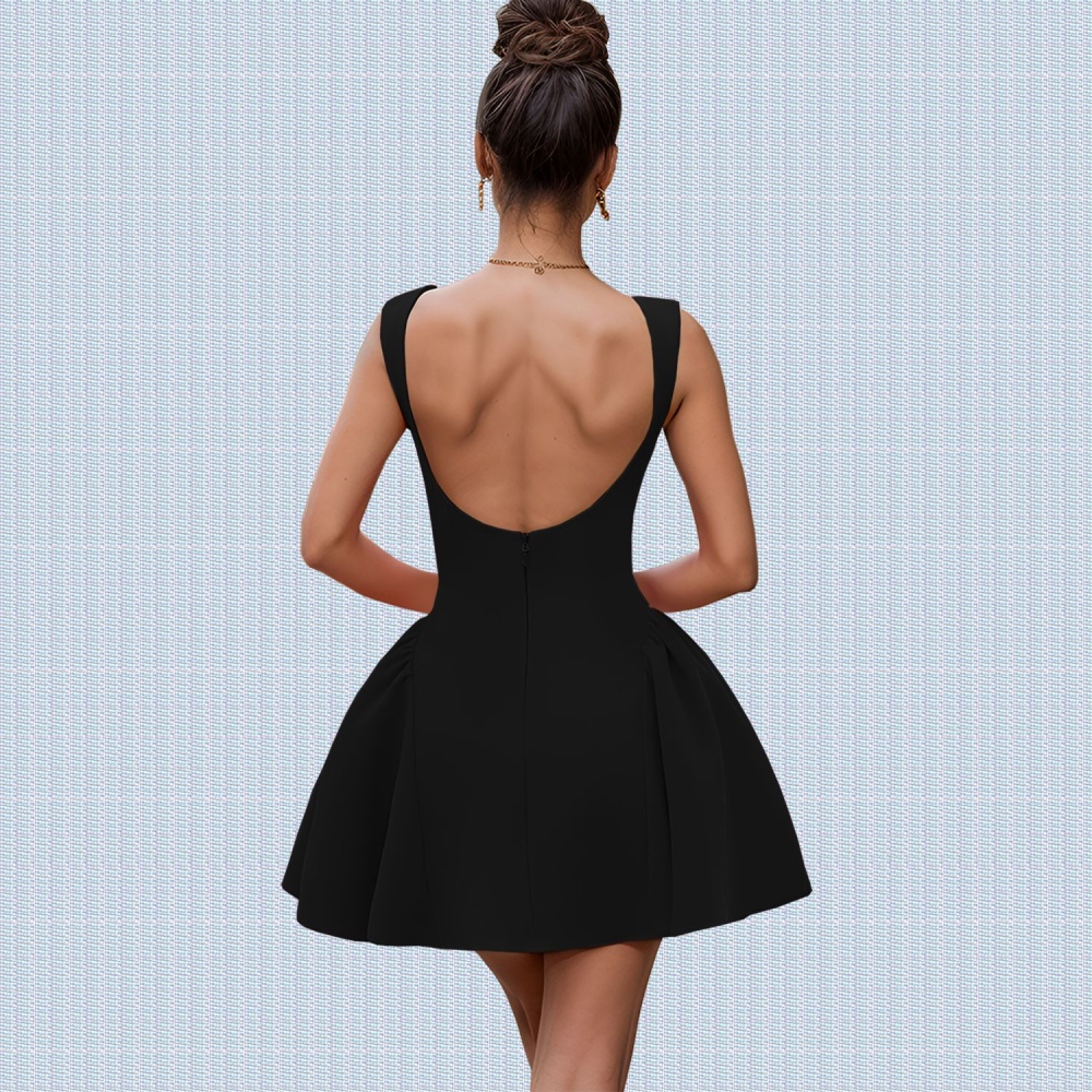 Halter European style T-back sexy dress for women