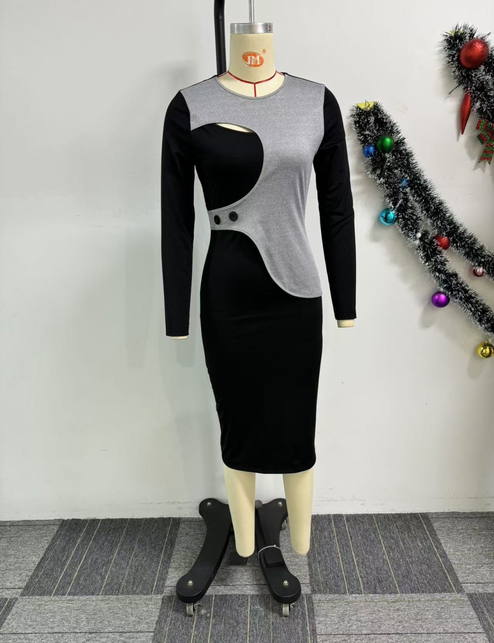 After the split splice elasticity package hip dress