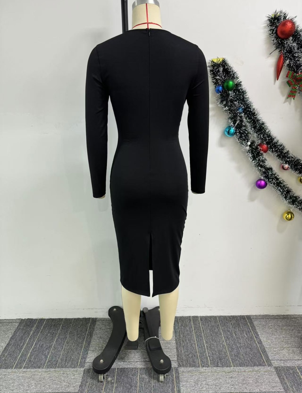 After the split splice elasticity package hip dress